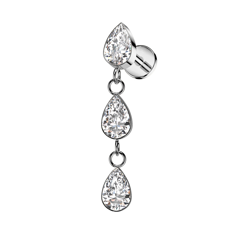 Trio Teardrop Stud