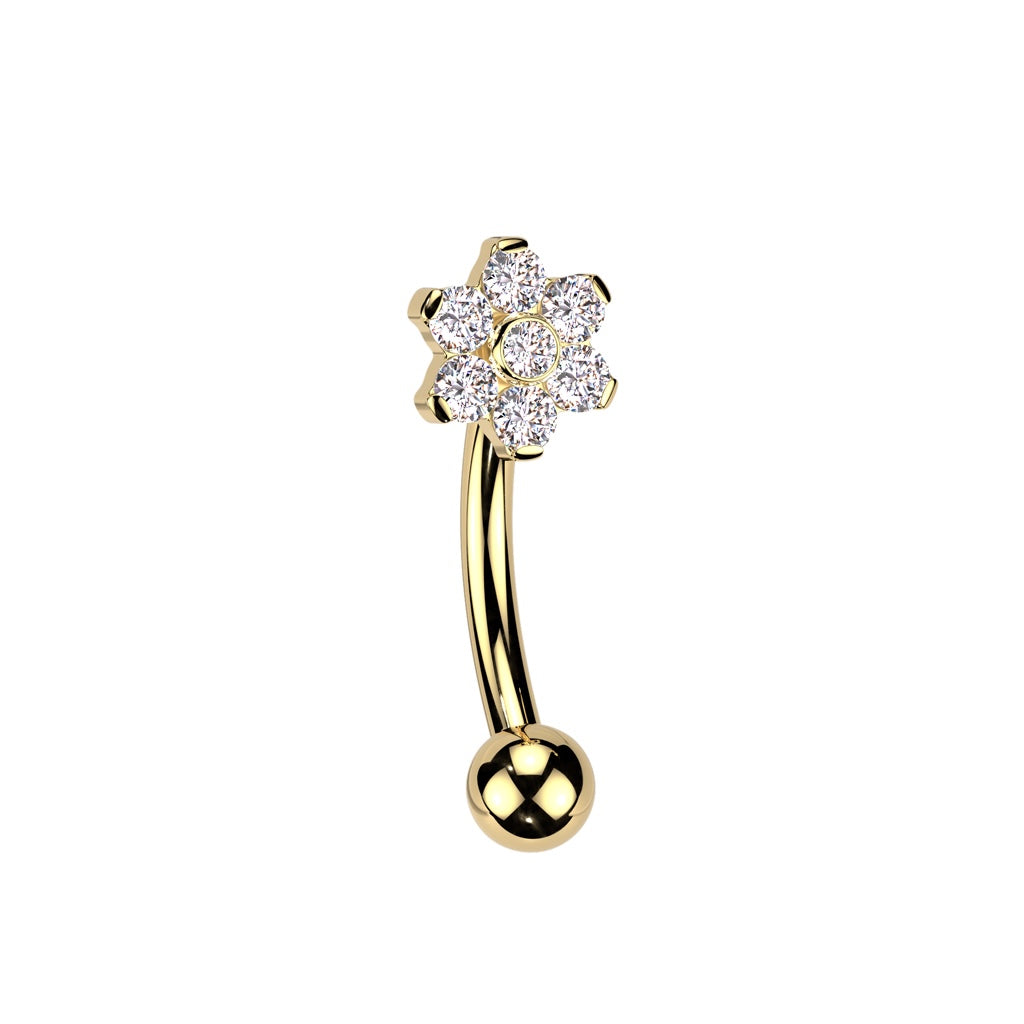 Flower Curved Barbell