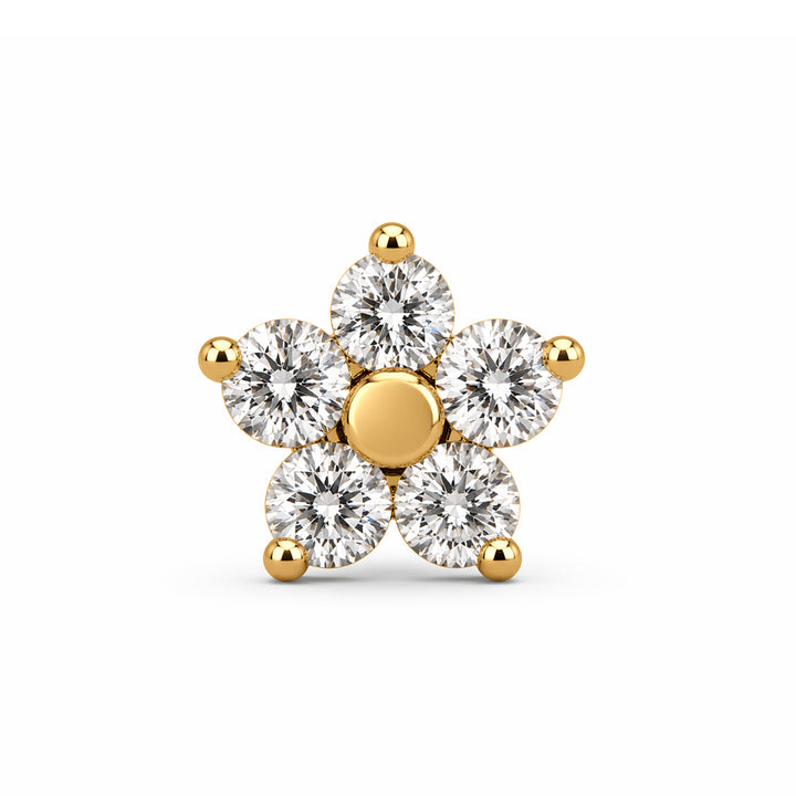 S Flower Stud