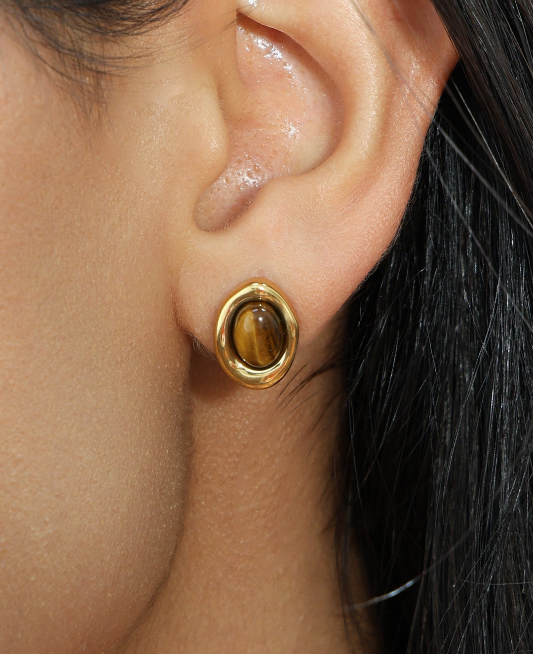 TIGER EYE STUDS