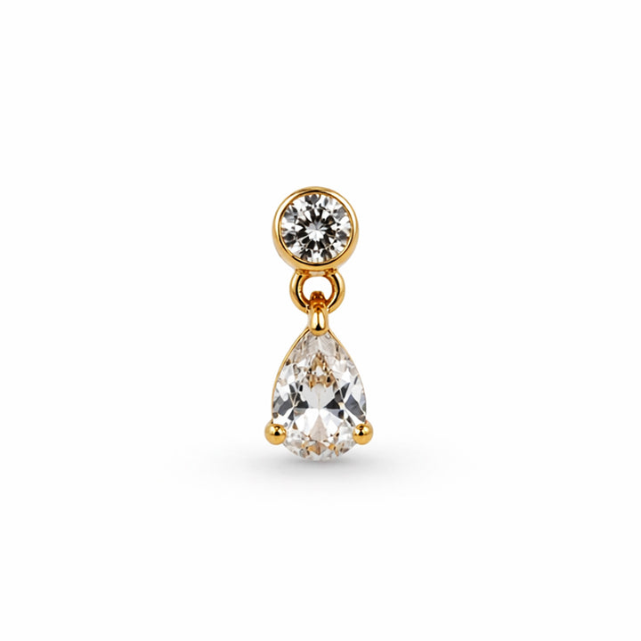 Dangling Big Pear Stud